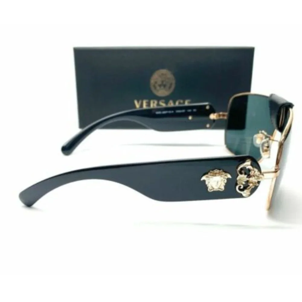 Versace Unisex 38mm Gold Square Sunglasses!